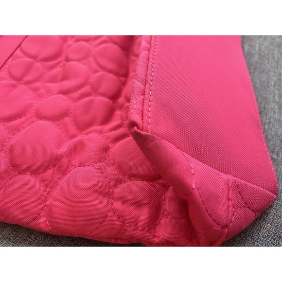 Thirty One Vary You Versatile Tote In Coral Quilted Dots Double Handle Bag - Picture 8 of 9